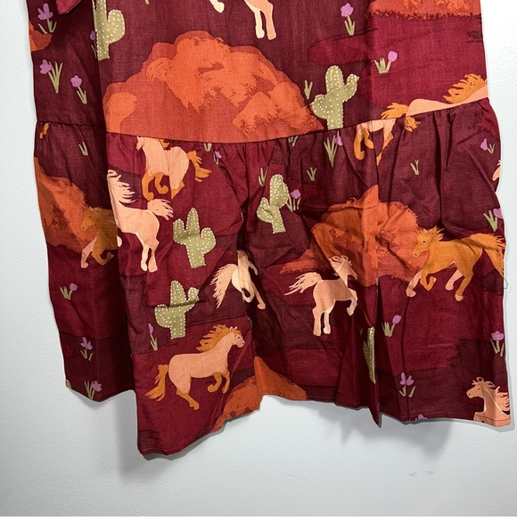 Princess Highway Country Roam Take Me Home Horse Midi Dress Brown AU 8 US 4 West - Picture 12 of 16